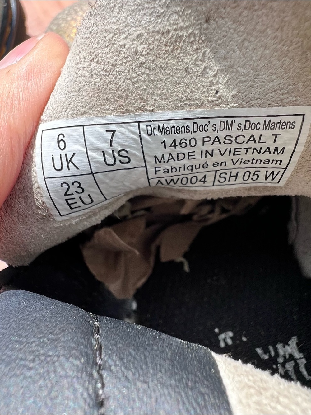 Dr Martens 1460 Pascal Iridescent Boots Rainbow Leather Toddler Kids Size US 7 - Picture 9 of 11